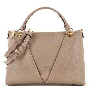 💯%Authentic LV V tote MM Turtledove Empreinte Leather
